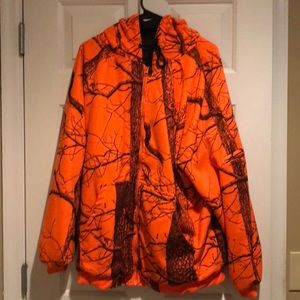 Huntworth safety orange camo hunting hoodie